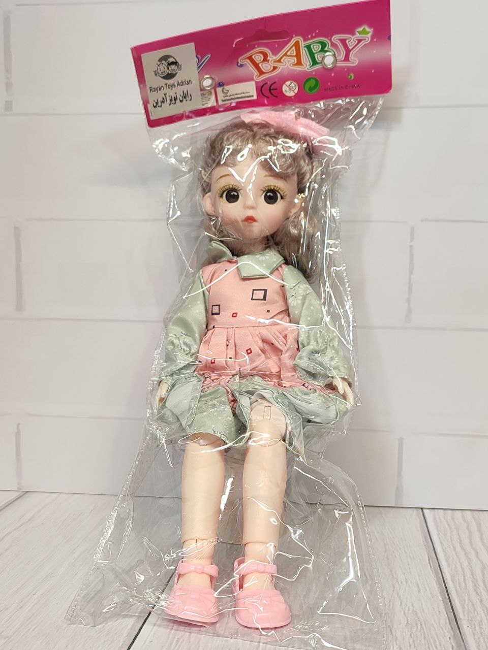 عروسک تمام مفصلی چشم تیله ای سایز 4