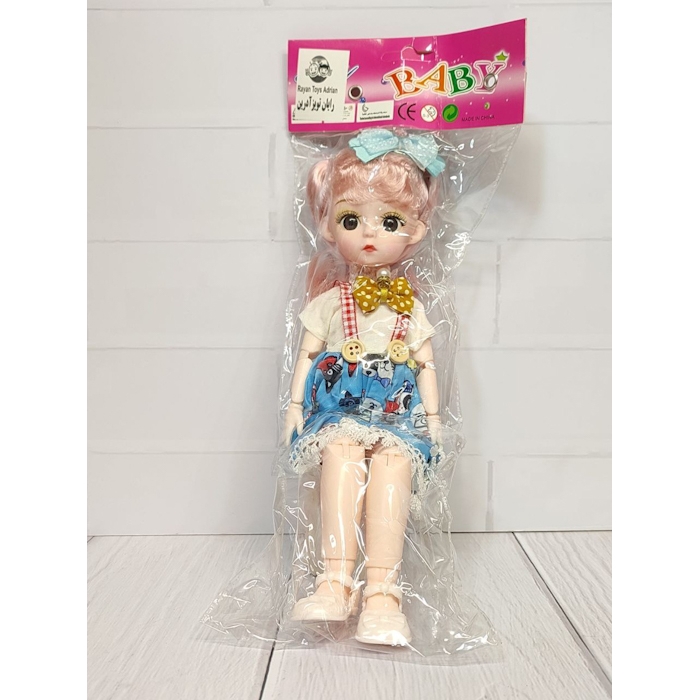 عروسک تمام مفصلی چشم تیله ای سایز 4