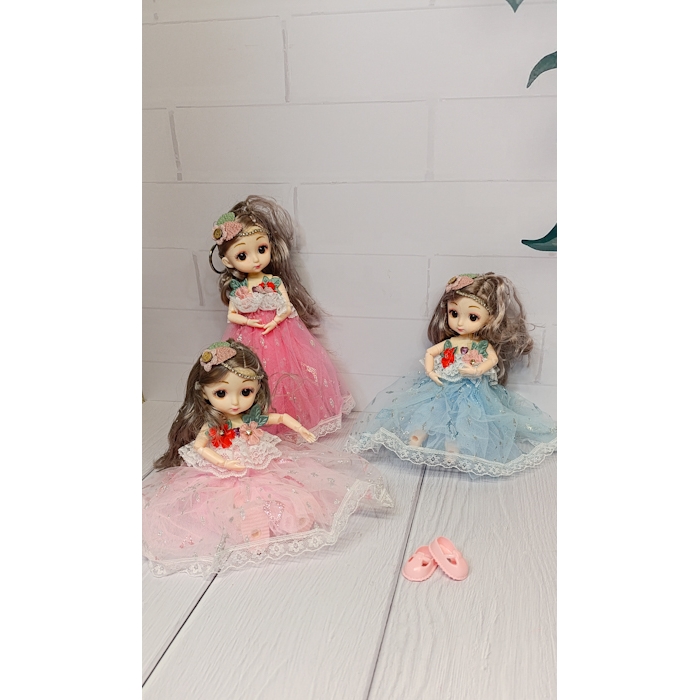 عروسک تمام مفصلی چشم تیله ای موزیکال سایز 3