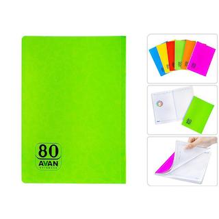 دفتر 80 خطی ته چسب   آوان 30 عددی