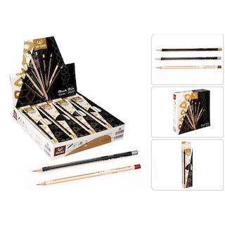 مداد مشکی سه گوش چوب سفید وک