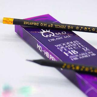 ام کیو - مداد مشکی  ذغالی 12 عددی بنفش- H 10