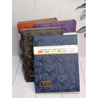 کلاسور چرم نانو قفل فلز اسمان 002