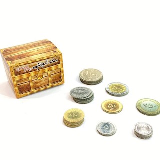 سکه اموزشی صندوق دار 12 تایی /ماوا